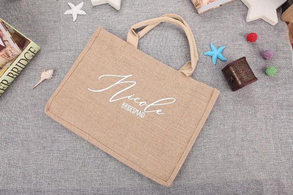 gift wrap burlap tote with your custom text satin ribbon welcome bachelorette bridesmaid jute beach book bag
gift wrap burlap tote with your custom text satin ribbon welcome bachelorette bridesmaid jute beach book bag