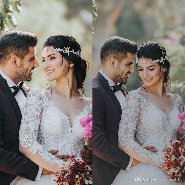 romantic plus size wedding dresses jewel neck long sleeves lace appliques court train a line wedding dress bridal gowns vestidos de novia, White
romantic plus size wedding dresses jewel neck long sleeves lace appliques court train a line wedding dress bridal gowns vestidos de novia, White