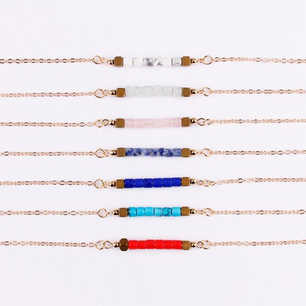 fashion jewelry turquoise natural stones bar pendant choker necklace natural stone beads bar pendant necklace for women delicate chokers, Silver
fashion jewelry turquoise natural stones bar pendant choker necklace natural stone beads bar pendant necklace for women delicate chokers, Silver