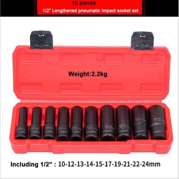 15pcs 1/2" 12.5mm universal lengthened wrench socket pneumatic socket set impact set auto repair wrench tool handtool
15pcs 1/2" 12.5mm universal lengthened wrench socket pneumatic socket set impact set auto repair wrench tool handtool