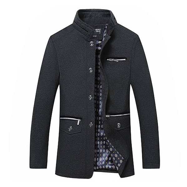 2019 men's wool blends single coat designer stand collar fashion business casual wool coat for men, Black
2019 men's wool blends single coat designer stand collar fashion business casual wool coat for men, Black