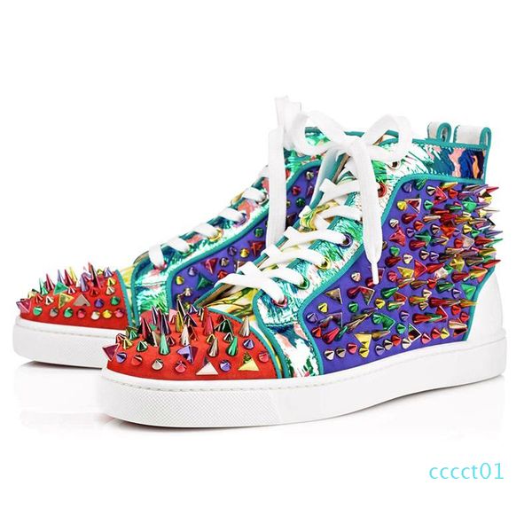 ace designer brand red bottom studded spikes flats shoes men women fashion high cut multicolor party lovers casual shoes, Black
ace designer brand red bottom studded spikes flats shoes men women fashion high cut multicolor party lovers casual shoes, Black