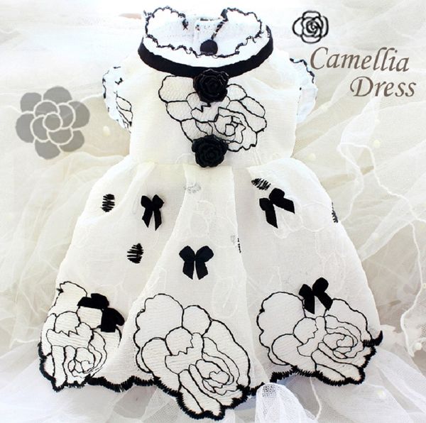 handmade dog apparel clothes c style classic black and white contrast color soft cotton camellia dress pet cat
handmade dog apparel clothes c style classic black and white contrast color soft cotton camellia dress pet cat