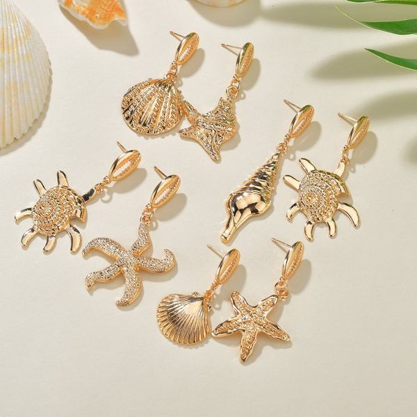 pearl shell earrings geometry ocean wind starfish eardrop popular earring product woman, Golden
pearl shell earrings geometry ocean wind starfish eardrop popular earring product woman, Golden