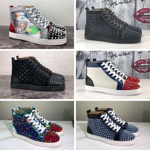 2020 red bottoms fashion shoes men women designer luxury casual shoe studded spikes reds bottom rivets dress flats, Black;white
2020 red bottoms fashion shoes men women designer luxury casual shoe studded spikes reds bottom rivets dress flats, Black;white