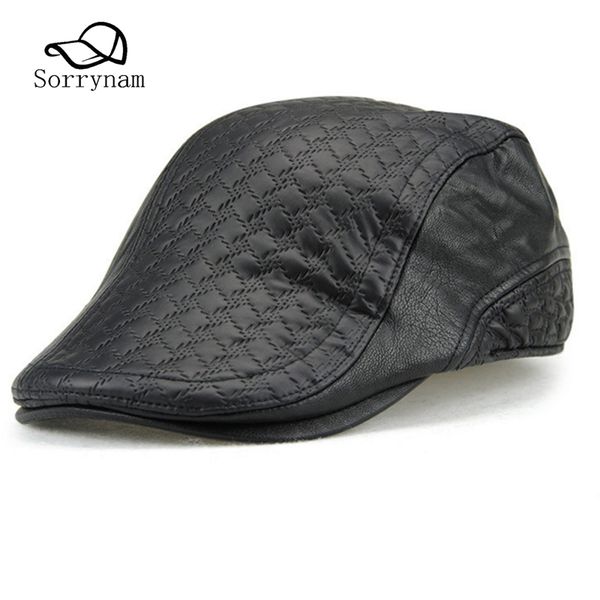 2017 new pu leather berets for men autumn winter men's visor flat hat beret fashion cap chapeau, Blue;gray
2017 new pu leather berets for men autumn winter men's visor flat hat beret fashion cap chapeau, Blue;gray