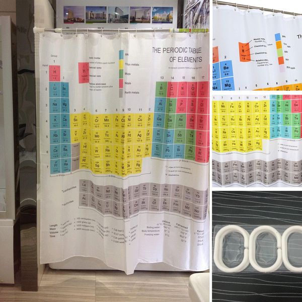 periodic table of the waterproof shower curtain 12 hooks bathroom fabric 
periodic table of the waterproof shower curtain 12 hooks bathroom fabric