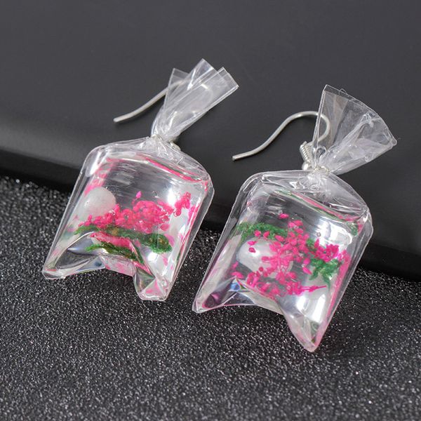 wholesale- transparent candy ocean style conch earring female personality resin dried flower plant valentine's day earrings, Silver
wholesale- transparent candy ocean style conch earring female personality resin dried flower plant valentine's day earrings, Silver