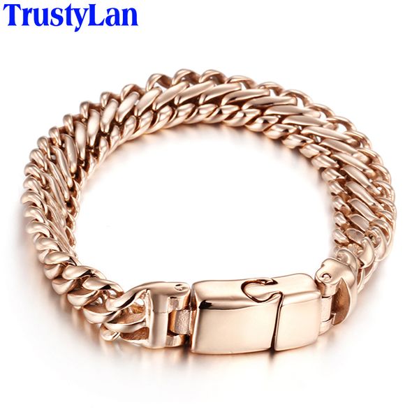 trustylan thick chain man bracelet 12mm wide rose gold color stainless steel mens bracelets with magnet clasp armband jewelry, Golden;silver
trustylan thick chain man bracelet 12mm wide rose gold color stainless steel mens bracelets with magnet clasp armband jewelry, Golden;silver