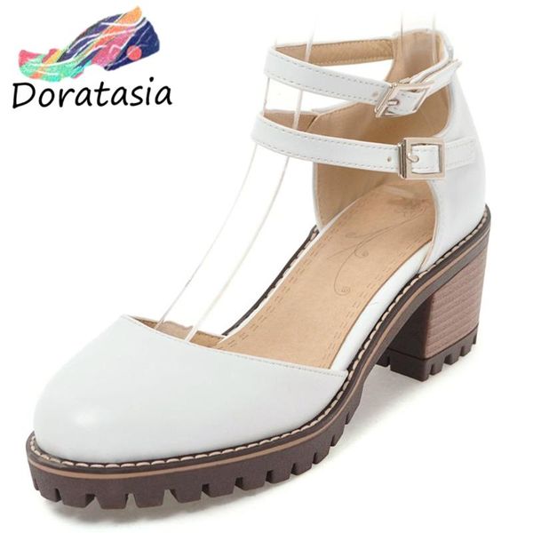 doratasia classic girl elegant round toe shallow sandals office high chunky heels sandals women concise solid shoes woman, Black
doratasia classic girl elegant round toe shallow sandals office high chunky heels sandals women concise solid shoes woman, Black