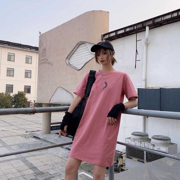 designer womens shirt dresses new 20s summer tshirt dresses loose womens brand tee dress 5 colors size s-2xl yf204111, Black;pink
designer womens shirt dresses new 20s summer tshirt dresses loose womens brand tee dress 5 colors size s-2xl yf204111, Black;pink