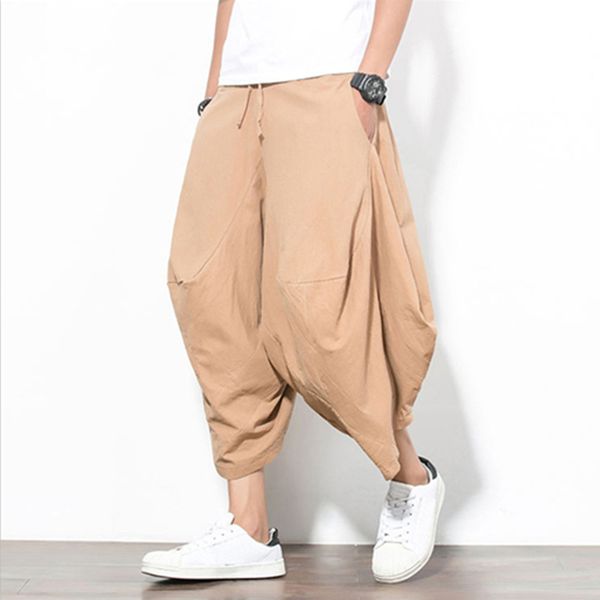 selling product in 2020 retro cotton linen harem pants seven points loose casual pants wide leg men's clothing, Black
selling product in 2020 retro cotton linen harem pants seven points loose casual pants wide leg men's clothing, Black