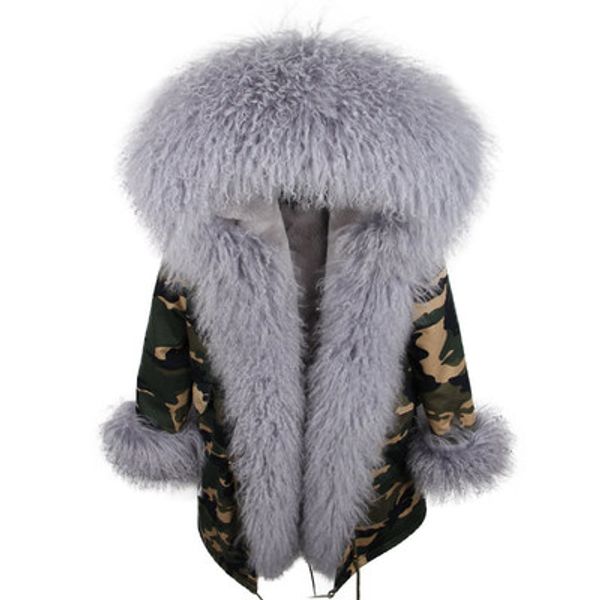 snow parkas for sale grey rabbit fur lining camouflage shell long parkas with grey mongolia sheep fur trim, Black
snow parkas for sale grey rabbit fur lining camouflage shell long parkas with grey mongolia sheep fur trim, Black