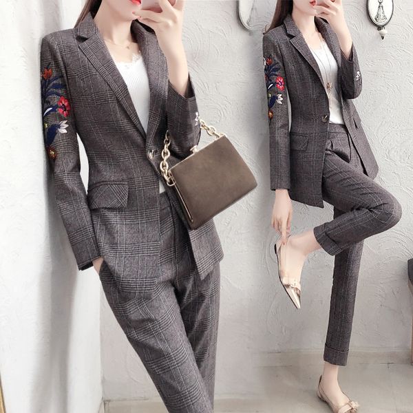 women's suits & blazers check suit women 2021 fashion dress hong kong style retro temperament two piece leisure spring and winter, White;black
women's suits & blazers check suit women 2021 fashion dress hong kong style retro temperament two piece leisure spring and winter, White;black