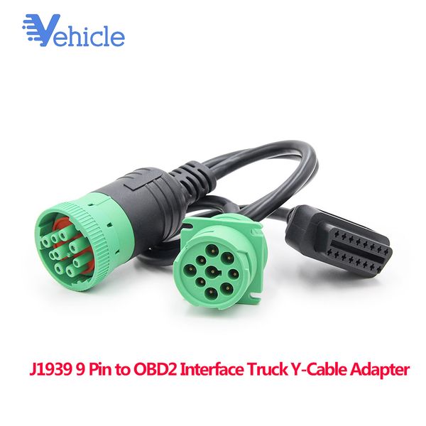 j1939 9 pin to obd2 interface truck y-cable adapter car diagnostic tool adapter converter cable
j1939 9 pin to obd2 interface truck y-cable adapter car diagnostic tool adapter converter cable