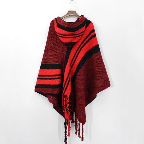 2018 women knitted wool tassel cloak women plaid sweaters winter shawl batwing sleeve plus size hood coat casual cardigan, White;black
2018 women knitted wool tassel cloak women plaid sweaters winter shawl batwing sleeve plus size hood coat casual cardigan, White;black
