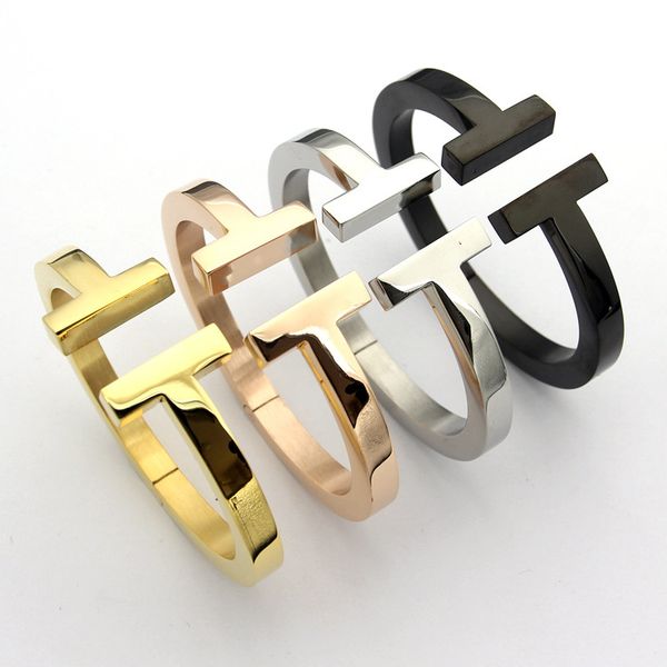 fashion new stainless steel double t bracelet bangle jewelry cuff 18k rose gold plate bangles bracelets for women heart love bracelet gift, Black
fashion new stainless steel double t bracelet bangle jewelry cuff 18k rose gold plate bangles bracelets for women heart love bracelet gift, Black