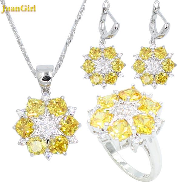 wedding jewelry for women silver 925 jewelry sets yellow zircon necklaces earrings ring gift box christmas present for women
wedding jewelry for women silver 925 jewelry sets yellow zircon necklaces earrings ring gift box christmas present for women
