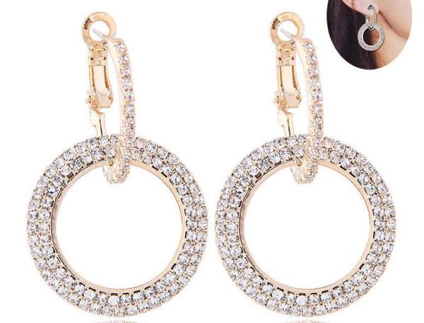 new rhinestone circle long earrings temperament korean personality earrings europe and america female ear jewelry, Silver
new rhinestone circle long earrings temperament korean personality earrings europe and america female ear jewelry, Silver