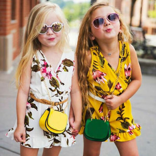 summer fashion cool vogue stylish kids girls twins sisters belted sleeveless v neck floral romper outfits clothes age 1-6 year, White
summer fashion cool vogue stylish kids girls twins sisters belted sleeveless v neck floral romper outfits clothes age 1-6 year, White