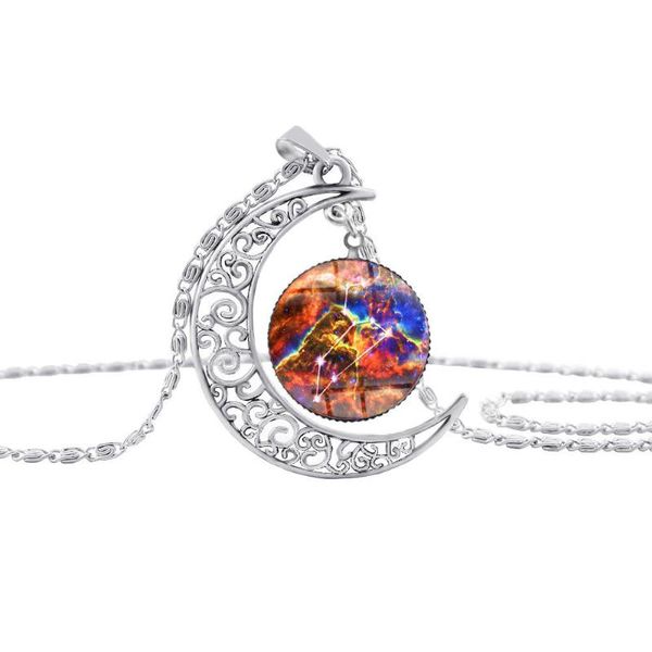 5 star sky universe planet 12 constellation leo sign crescent necklace moon geometric pendant necklace half moon zodiac jewelry, Silver
5 star sky universe planet 12 constellation leo sign crescent necklace moon geometric pendant necklace half moon zodiac jewelry, Silver