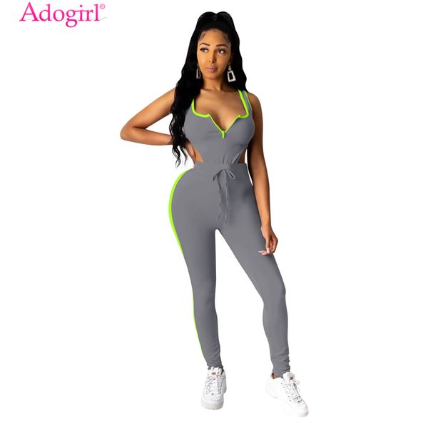 adogirl color patchwork women tracksuit v neck sleeveless bodysuit + pencil pants athleisure two piece set summer suits, White
adogirl color patchwork women tracksuit v neck sleeveless bodysuit + pencil pants athleisure two piece set summer suits, White