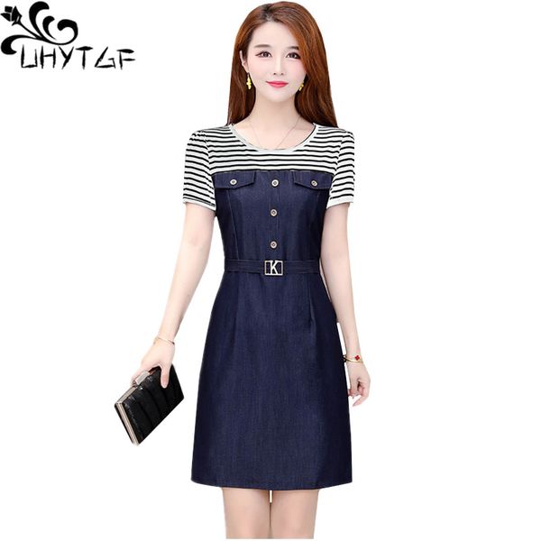 uhytgf summer dress women's fashion striped stitching elegant dress short sleeve o neck loose bandage 5xl plus size dresses 830, Black;gray
uhytgf summer dress women's fashion striped stitching elegant dress short sleeve o neck loose bandage 5xl plus size dresses 830, Black;gray