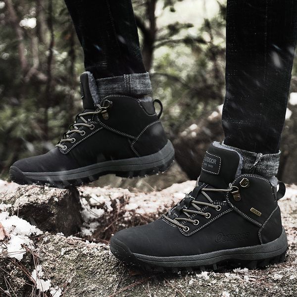 men boots winter with fur work casual shoes sneakers warm super outdoor male hiking high rubber ankle boots2020, Black
men boots winter with fur work casual shoes sneakers warm super outdoor male hiking high rubber ankle boots2020, Black