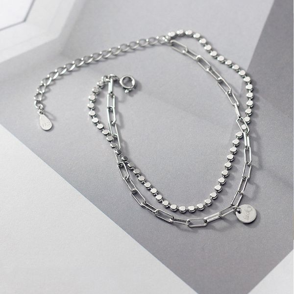 925 sterling silver fashion style beaded round engraved letter lucky shape elegant bracelet jewelry for women girls gift, Black
925 sterling silver fashion style beaded round engraved letter lucky shape elegant bracelet jewelry for women girls gift, Black