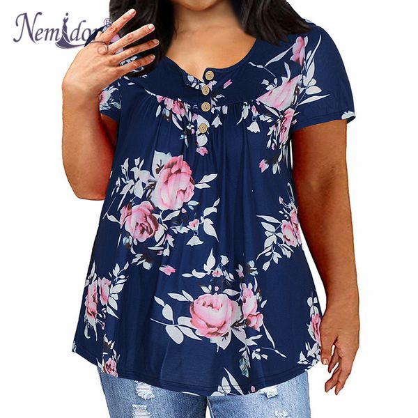 women's t-shirt nemidor women loose short sleeve pleated t-shirts casual button up plus size summer tee, White
women's t-shirt nemidor women loose short sleeve pleated t-shirts casual button up plus size summer tee, White
