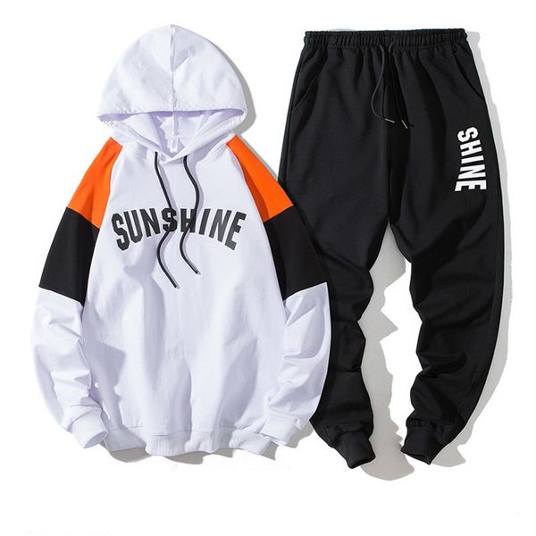 men's tracksuits 2 pieces mens set hoodie sweatpants spring autumn hooded pullover joggers trousers letter print casual tracksuit male, Gray
men's tracksuits 2 pieces mens set hoodie sweatpants spring autumn hooded pullover joggers trousers letter print casual tracksuit male, Gray