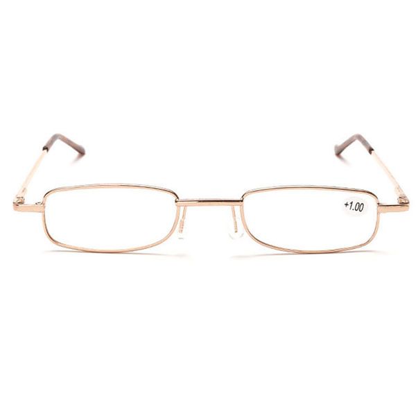 luxury-metal reading glasses gold color portable glasses clear spring hinge +1.0 to +4.0 with tube case, Silver
luxury-metal reading glasses gold color portable glasses clear spring hinge +1.0 to +4.0 with tube case, Silver