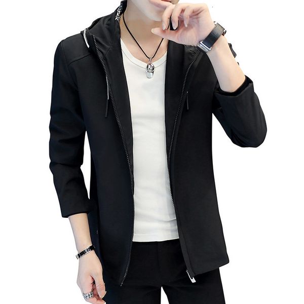 men's windproof jacket spring and autumn fashion jacket with hoods men's leisure high-grade overcoat, Black;brown
men's windproof jacket spring and autumn fashion jacket with hoods men's leisure high-grade overcoat, Black;brown