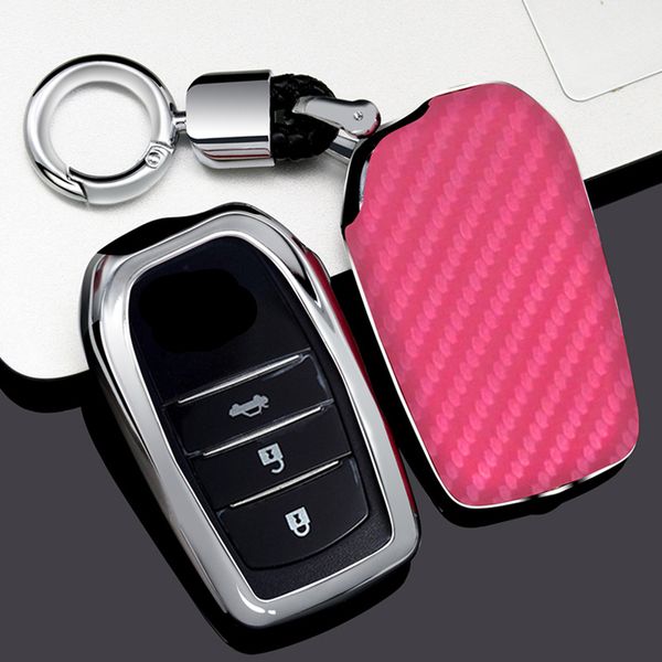 

zinc alloy car key case for auris corolla avensis verso yaris aygo scion tc i'm 2015 2016 car key chain keyring new