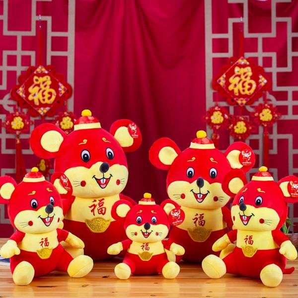 

chinese new year plush rat mouse stuffed animals toys zodiac animal mascot gifts mouse year zodiac home decor christmas gift