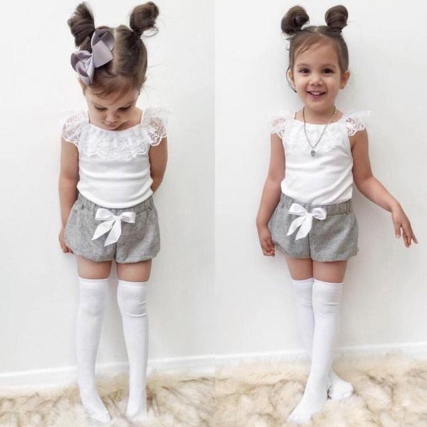 2020 spring summer set clothing for girls solid lace t-shirt shorts outfits set 2pcs kids toddler infant baby clothes sets, White
2020 spring summer set clothing for girls solid lace t-shirt shorts outfits set 2pcs kids toddler infant baby clothes sets, White