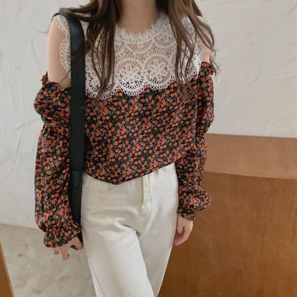 cut shoulder lace embroidery hollow ruffles long sleeve vintage boho floral women blouse spring shirt korean blusas tee, White
cut shoulder lace embroidery hollow ruffles long sleeve vintage boho floral women blouse spring shirt korean blusas tee, White