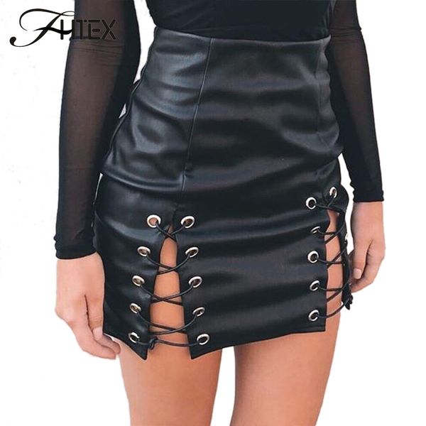 pu leather high waist skirts women lace up hollow out pencil skirt mini skirt saia, Black;gray
pu leather high waist skirts women lace up hollow out pencil skirt mini skirt saia, Black;gray