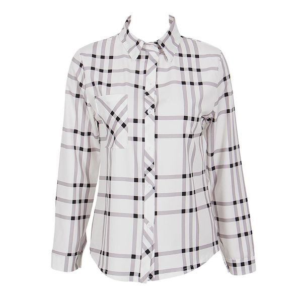 arrivals fashion women's lady loose long sleeve casual t-shirt female plaid stylish shirts, White
arrivals fashion women's lady loose long sleeve casual t-shirt female plaid stylish shirts, White