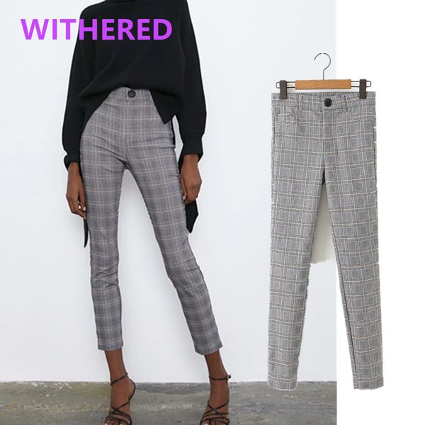women's pants & capris dave&di england high street plaid waist supper skinny pencil women pantalones mujer pantalon femme trousers, Black;white
women's pants & capris dave&di england high street plaid waist supper skinny pencil women pantalones mujer pantalon femme trousers, Black;white