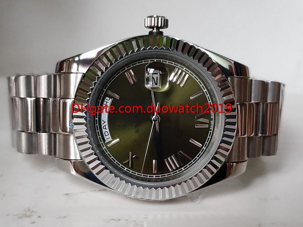 men luxury watch 40mm 228239 automatic sapphire 2813 movement green dial roman numerals folding mechanical stainless double date watch 2020, Slivery;brown
men luxury watch 40mm 228239 automatic sapphire 2813 movement green dial roman numerals folding mechanical stainless double date watch 2020, Slivery;brown