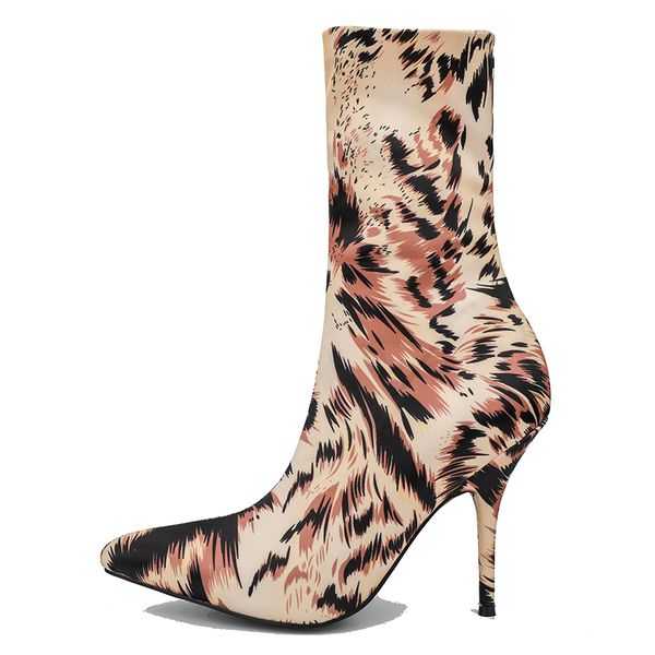 jf shoes woman leopard stretch fabric thin heels boots high heel pointed toe cozy summer party dress office & career newest, Black
jf shoes woman leopard stretch fabric thin heels boots high heel pointed toe cozy summer party dress office & career newest, Black