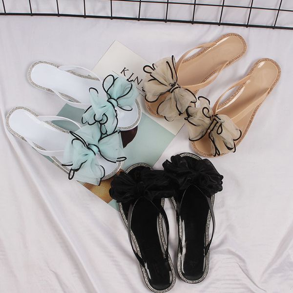 new flip-flop female summer fashion bow wear wild wear-resistant beach flat-bottom flip-flops, Black
new flip-flop female summer fashion bow wear wild wear-resistant beach flat-bottom flip-flops, Black