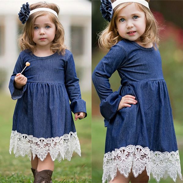 autumn spring girls princess denim dress kids designer clothes girls long sleeve party dresses lace evening dress jy04, Red;yellow
autumn spring girls princess denim dress kids designer clothes girls long sleeve party dresses lace evening dress jy04, Red;yellow