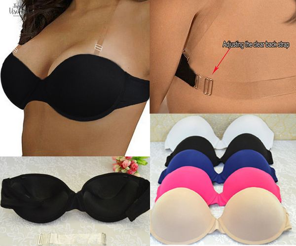 wedding lingerie thick padded push up bras invisible transparnt strapless clear adjustable back bras drop shipping, Red;black
wedding lingerie thick padded push up bras invisible transparnt strapless clear adjustable back bras drop shipping, Red;black