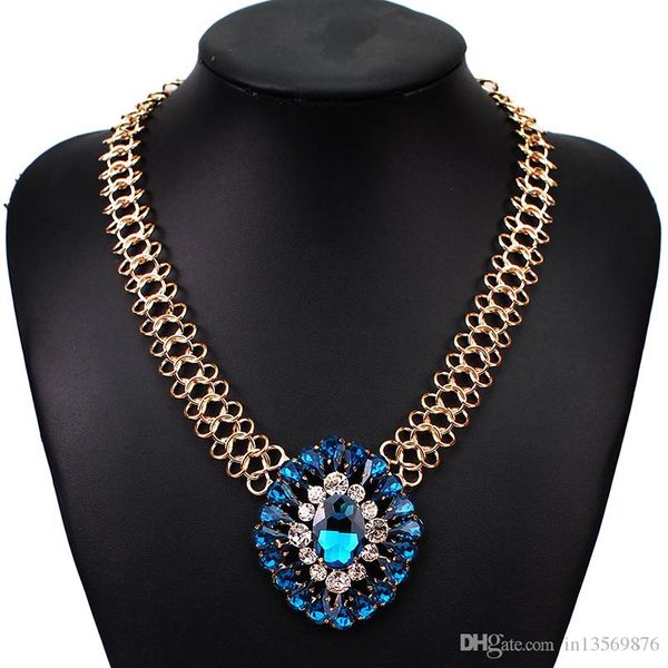 european and american fashion luxury crystal large drop pendant necklace female exaggerated thick chain short necklace clavicle chain access, Black
european and american fashion luxury crystal large drop pendant necklace female exaggerated thick chain short necklace clavicle chain access, Black