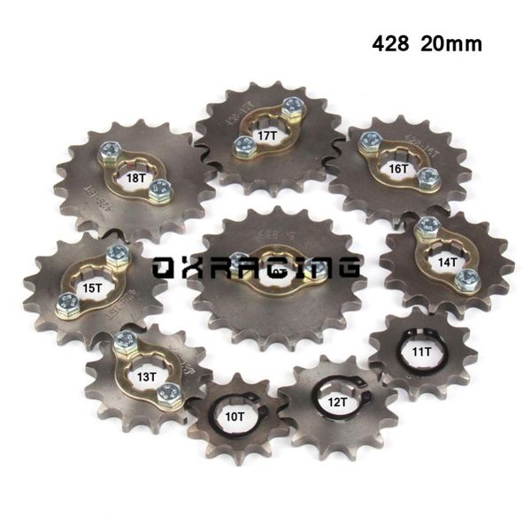 

428 10t~19t 20mm front engine sprocket for stomp ycf upower dirt pit bike atv quad go kart moped buggy scooter motorcycle