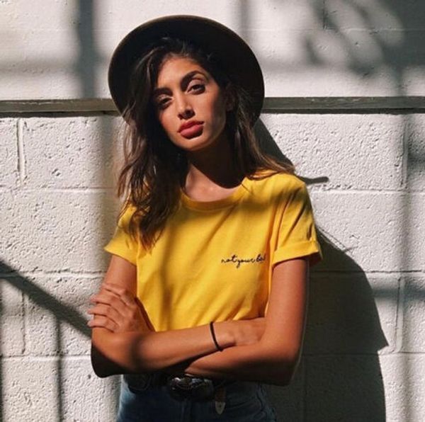 not your baby t shirt cool girl new arrival yellow 90s women fashion cotton tees goth popular shirt gift tumblr vintage tee, White
not your baby t shirt cool girl new arrival yellow 90s women fashion cotton tees goth popular shirt gift tumblr vintage tee, White
