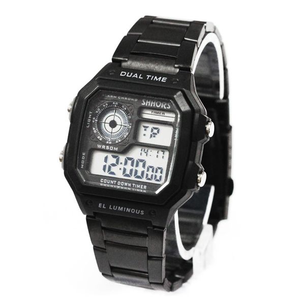 shhors watches men led digital watches men sport black stainless steel digital electronic wristwatch reloj hombre 2019, Slivery;brown
shhors watches men led digital watches men sport black stainless steel digital electronic wristwatch reloj hombre 2019, Slivery;brown