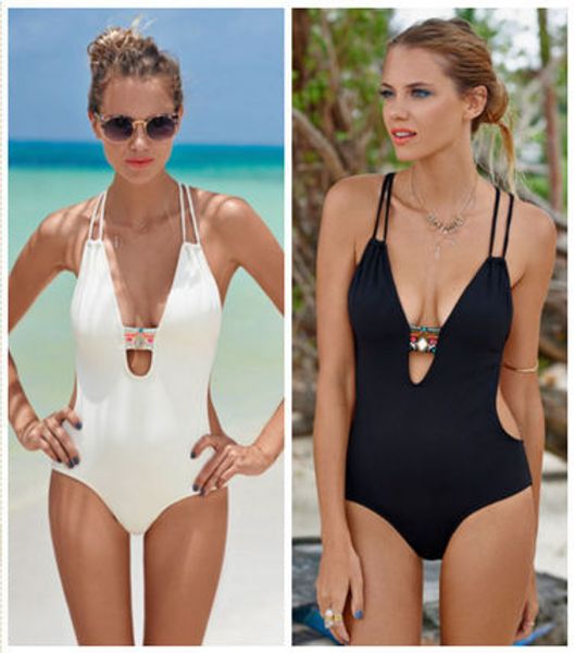 

black white floral prints halter neck swimsuit high waist swimwear women bathing suit monokini water sport beach shirt